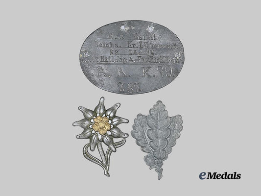 germany,_imperial;_third_reich._an_identification_tag,_with_jäger_insignia_e_medals__g63317_2
