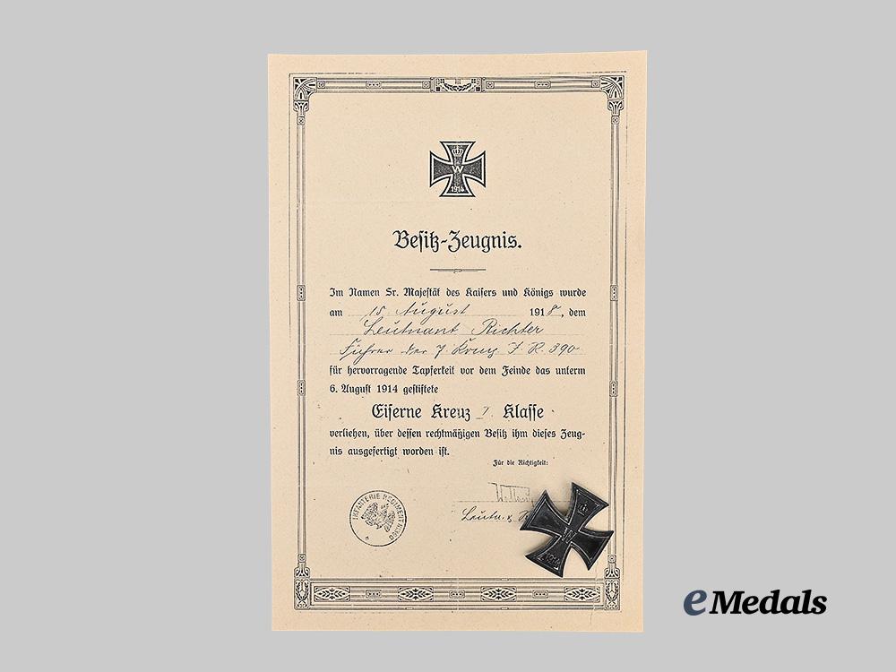 germany,_imperial._a1914_iron_cross_i_class,_with_award_document,_to_leutnant_richter_e_medals__g63319_2