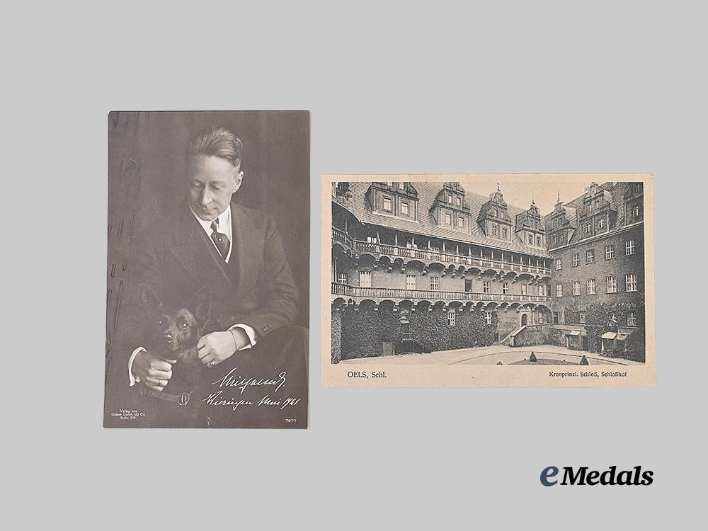 germany,_imperial._a_pair_of_signed_postcards_from_the_house_of_crown_prince_wilhelm_e_medals__g63420_2