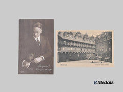 Germany, Imperial. A Pair of Signed Postcards from the House of Crown Prince Wilhelm