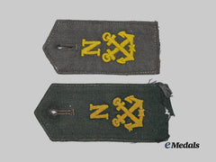 Germany, Kriegsmarine. A Set of Ship Cadre Battalion Shoulder Straps for Nordsee Personnel