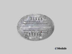 Germany, Heer. A Female Signal Auxiliary School Identification Disc