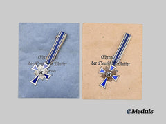 Germany, Third Reich. A Pair of Honour Crosses of the German Mother, Bronze and Silver Grades, with Packages