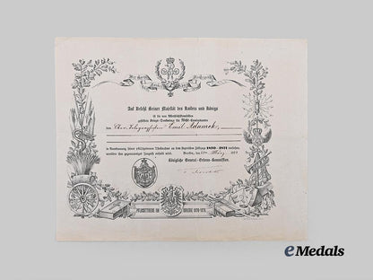 germany,_imperial._a_pair_of_war_commemorative_medals_of1870/71,_combatant_and_non-_combatant,_with_award_documents_e_medals__g63518_12