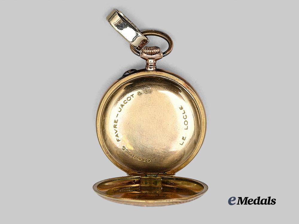 germany,_imperial._a1912_german_marksmanship_competition50th_jubilee_pocket_watch_in_gold,_by_georges_favre-_jacot&_co._e_medals__g63520_11