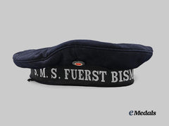 Germany, Imperial. A Sailor’s Cap for a Crewman of the SMS Fürst Bismarck, Owner-Attributed Example