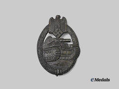 Germany, Wehrmacht. A Panzer Assault Badge, Bronze Grade, Refurbished Example by Rudolf Souval