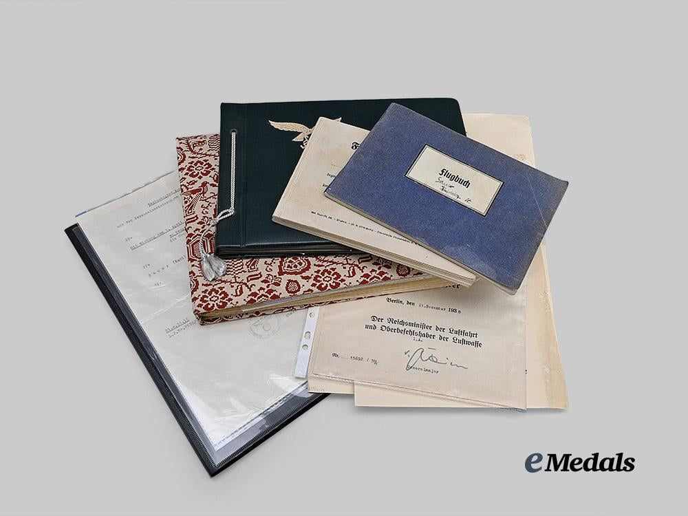germany,_luftwaffe._a_lot_of_photos_albums_and_documents_to_hauptmann_karl_sauer,_battle_of_britain_p_o_w_e_medals__g63724_2
