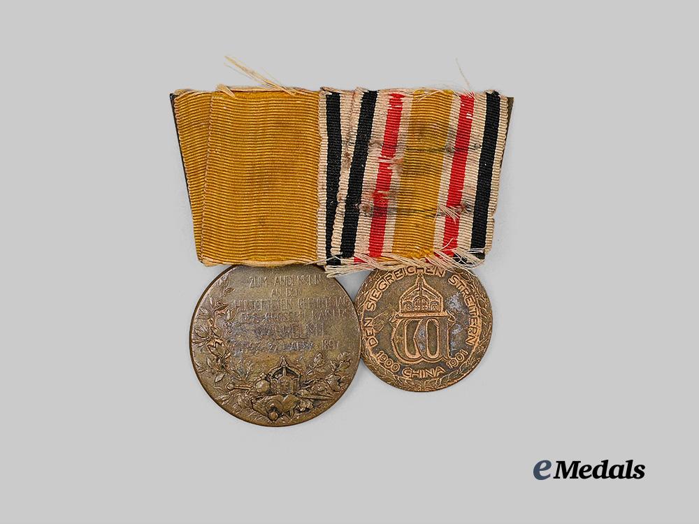 germany,_imperial._a_medal_bar_for_a_boxer_rebellion_combatant,_with_postcard_e_medals__g63750_5