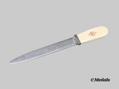 Germany, Third Reich. A Fine Damascus Blade Letter Opener, by Gebrüder Grah
