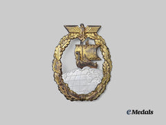 Germany, Kriegsmarine. An Auxiliary Cruiser War Badge, Variation 1, by Schwerin