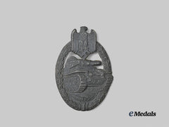 Germany, Wehrmacht. A Panzer Assault Badge, Silver Grade, Hollow Zink Version by Wilhelm Deumer