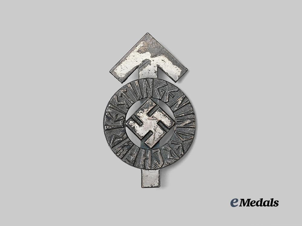 germany,_h_j._a_proficiency_badge,_silver_grade_with_miniature,_maker-_marked_example_e_medals__g63791_2