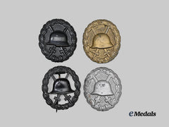 Germany, Imperial. A Lot of Wound Badges, All Grades