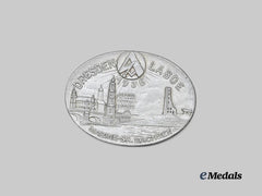Germany, SA. A Rare 1936 Marine-SA Sachsen Laboe Monument Dedication Badge, by Hermann Aurich