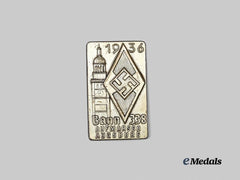 Germany, HJ. A Rare 1936 Augsburg Bann 338 Deployment Badge