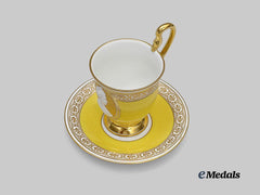 Germany, Imperial. A Kaiserin Augusta Victoria Patriotic Cameo Cup and Saucer, by Königliche Porzellan-Manufaktur