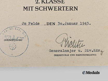 germany,_heer._a_lot_of_award_documents_to_unteroffizier_kurt_trötschel,_grenadier_troops,_knight’s_cross_signatures_e_medals__g63982_4
