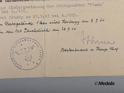 germany,_heer._a_lot_of_award_documents_to_unteroffizier_kurt_trötschel,_grenadier_troops,_knight’s_cross_signatures_e_medals__g63982_8
