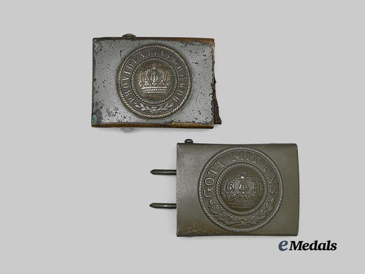 germany,_imperial._a_pair_of_first_world_war_army_belt_buckles_for_enlisted_ranks,_prussian_and_saxon_issue_e_medals__g63989_4