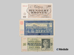 Germany, Third Reich. A Lot of Paper Currency, Bohemia & Moravia and Ghetto Issue