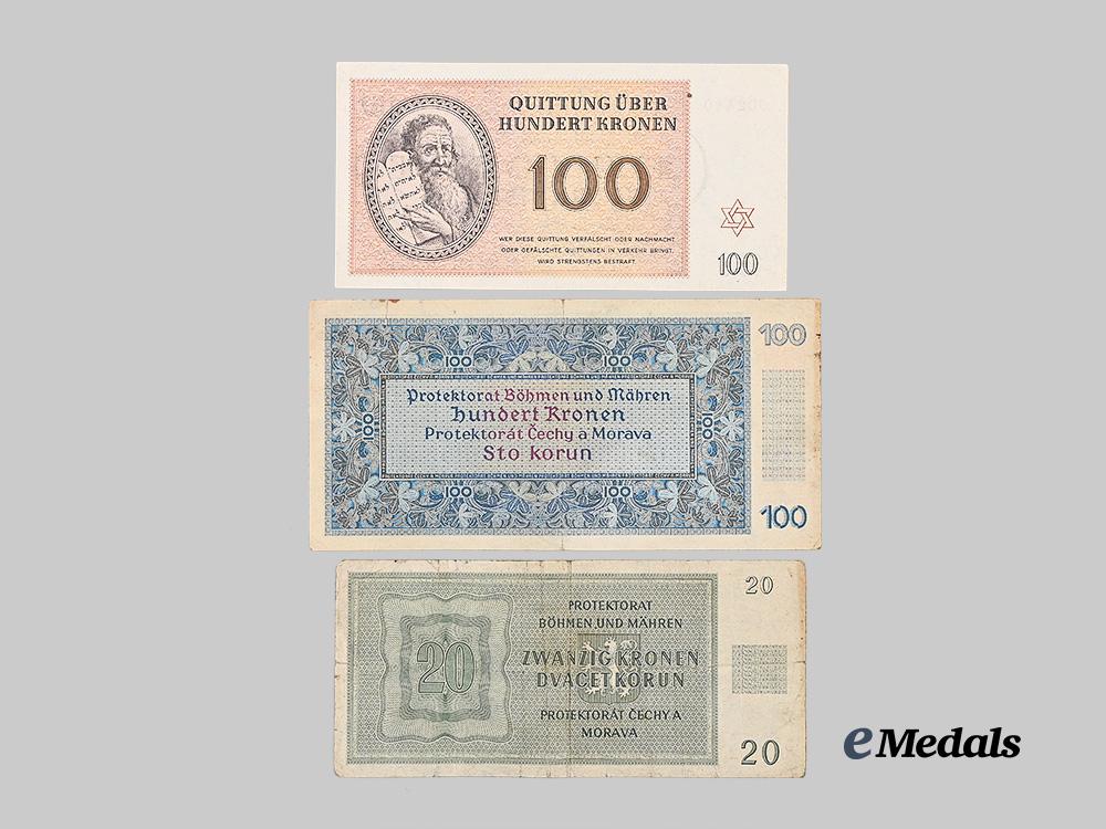 germany,_third_reich._a_lot_of_paper_currency,_bohemia&_moravia_and_ghetto_issue_e_medals__g63993_3