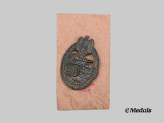 Germany, Wehrmacht. A Panzer Assault Badge, Bronze Grade with Package, by Frank & Reif