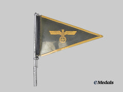 Germany, Wehrmacht. A Rare General’s Staff Car Fender Pennant