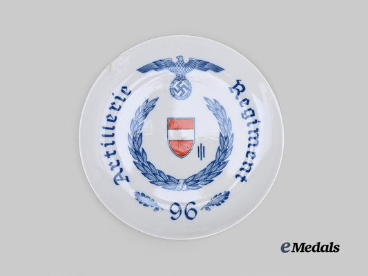 germany,_heer._an_artillerie-_regiment96_commemorative_plate,_by_meissen_porcelain_e_medals__g64029_2