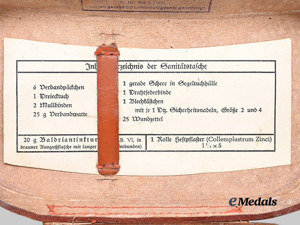 Germany, RLB. A Medical Pouch for Air Raid Shelter Personnel, by H.W. Barlen