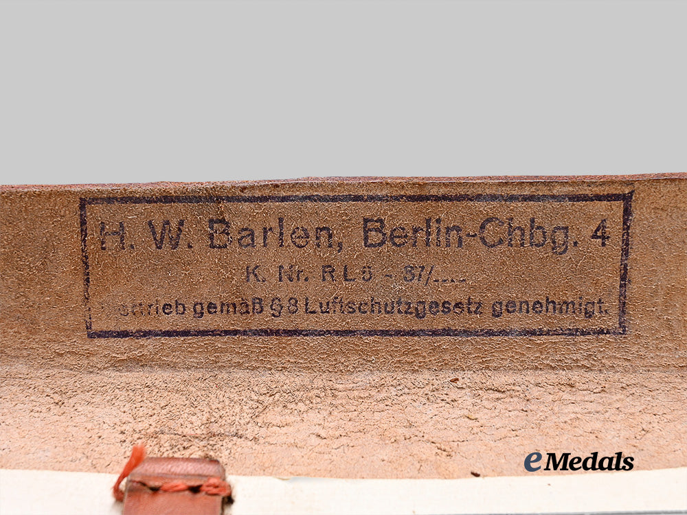 Germany, RLB. A Medical Pouch for Air Raid Shelter Personnel, by H.W. Barlen