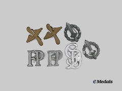 Germany, Wehrmacht; Italy, Kingdom. A Lot of Shoulder and Collar Cyphers