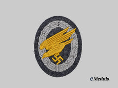 Germany, Luftwaffe. A Fallschirmjäger Badge, Cloth Version, Type 5
