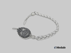 Germany, Heer. A Marksmanship Lanyard for Panzer Troops, Grade 1