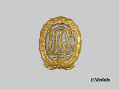 Germany, Third Reich. A DRL Sports Badge, Gold Grade, by Hermann Wernstein