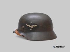 Germany, Luftwaffe. An M35 Stahlhelm, Refurbished Example, by Eisenhüttenwerke Thale