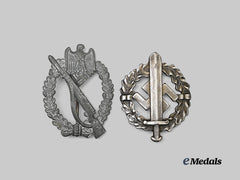 Germany, Third Reich. A Pair of Badges for Military and Sports Merit