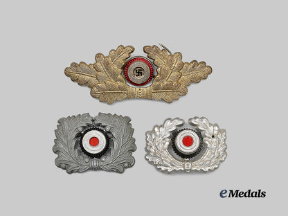 germany,_third_reich._a_lot_of_visor_cap_insignia_for_government_and_military_personnel_e_medals__g64333_2