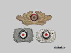 Germany, Third Reich. A Lot of Visor Cap Insignia for Government and Military Personnel