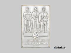 Germany, DAF. A Patriotic Labour Plaque