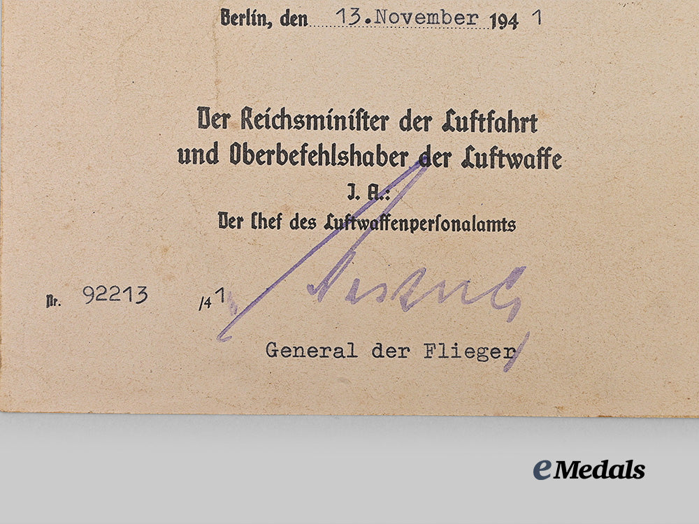 germany,_luftwaffe._a_lot_of_award_documents_to_oberfeldwebel_kurt_dörffler,_stuka_pilot,_with_hans-_ulrich_rudel_signature_e_medals__g64382_10