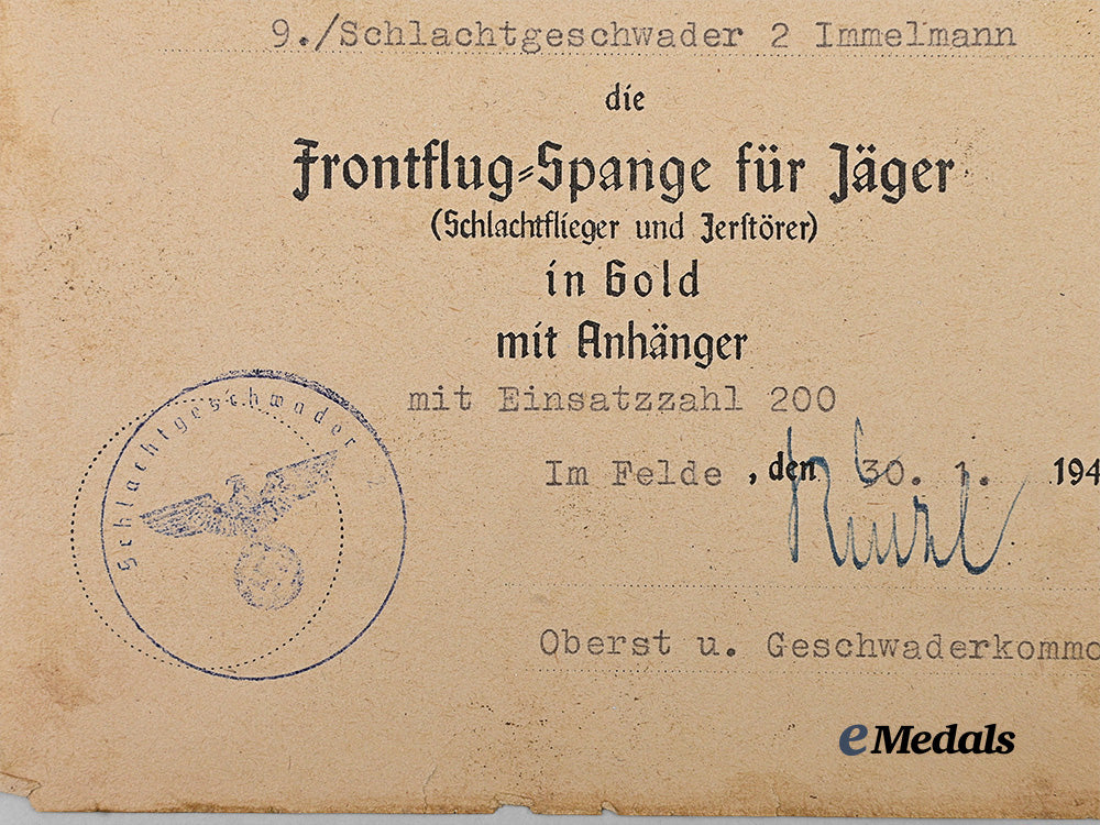 germany,_luftwaffe._a_lot_of_award_documents_to_oberfeldwebel_kurt_dörffler,_stuka_pilot,_with_hans-_ulrich_rudel_signature_e_medals__g64382_4