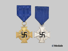 Germany, Third Reich. A Pair of Civil Service Faithful Service Awards, for 25 and 40 Years