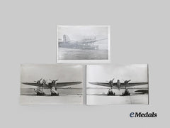 Three HE 115 German Seaplane Photographs