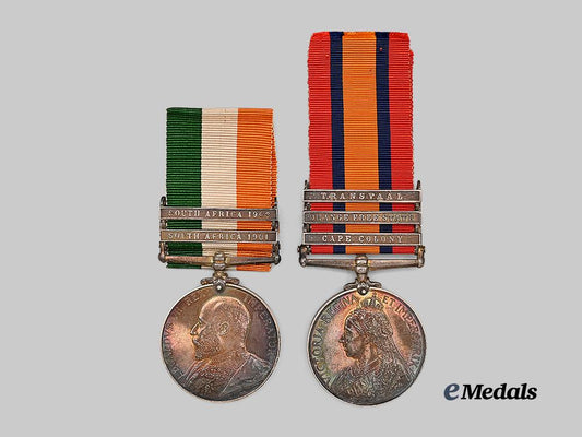 united_kingdom._an_early_issue_queen’s_south_africa_and_king’s_south_africa_medal_to_pt._keeley,_p_o_w,1901_e_medals__g_b8318_2