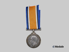 United Kingdom. A British War Medal to Fireman Kelly, Military Field Artillery