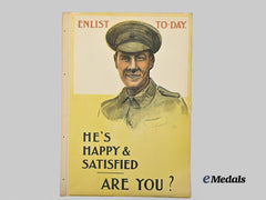 United Kingdom. A First War Propaganda Poster, 1915