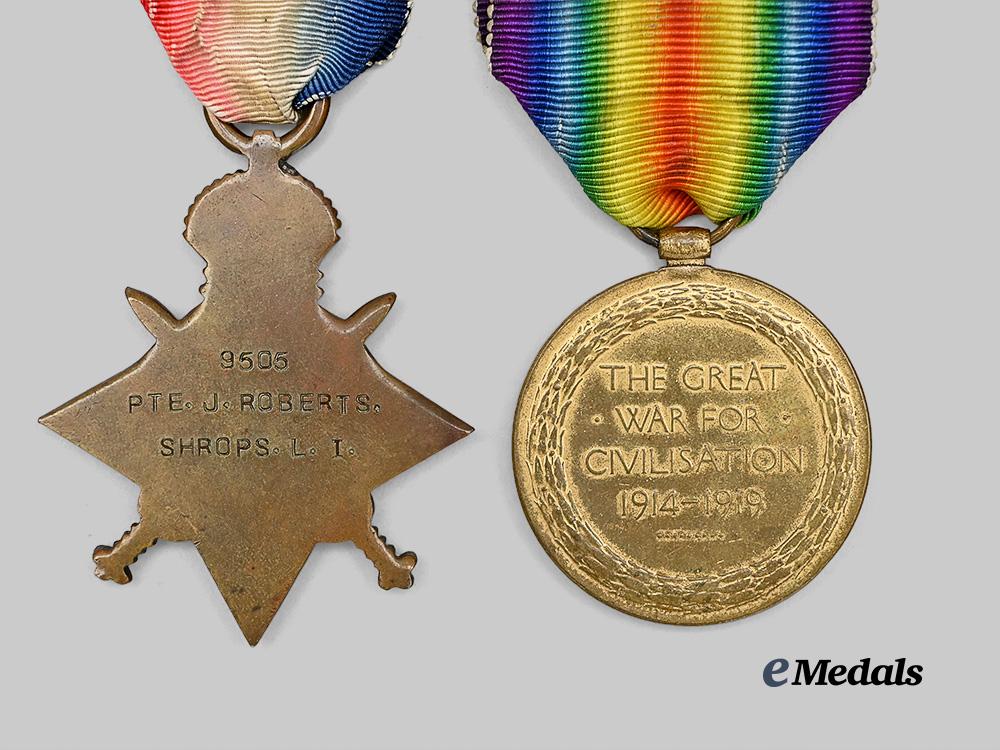 united_kingdom._a1914-15_star_and_victory_medal_to_pte._roberts,_shropshire_light_infantry_e_medals__g_b8427_5