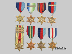 United Kingdom. A Lot of Campaign Stars