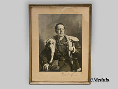 United Kingdom. A Signed Portrait of Alexander of Tunis